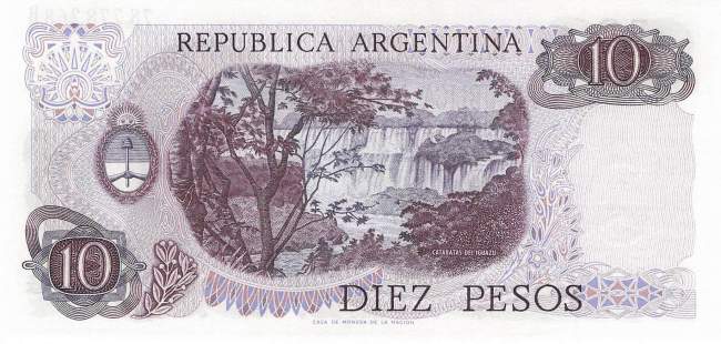 Argentinien p289-6  10 Pesos 1970